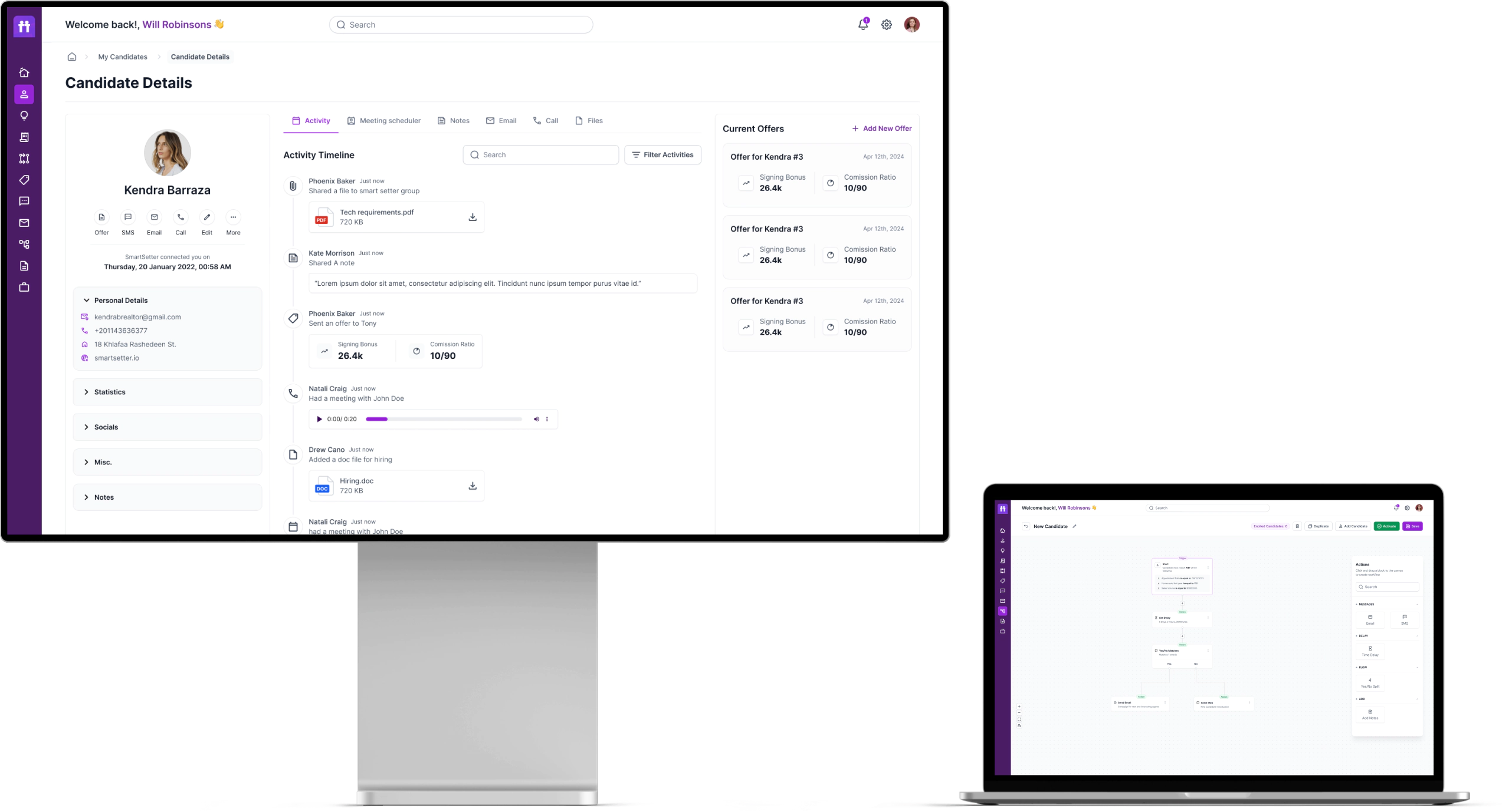 Track Candidate Activities and Offers with Smart-Setter