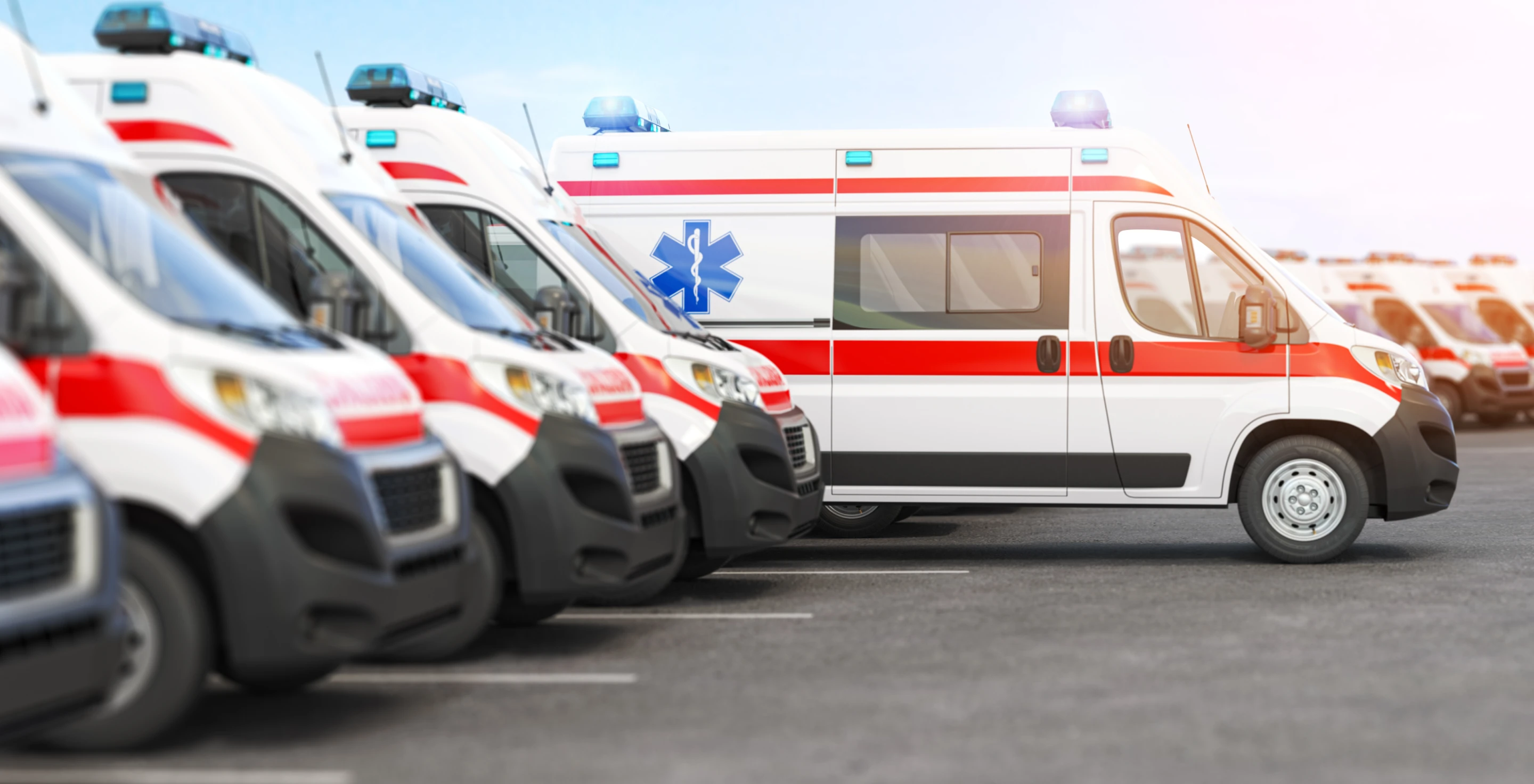 Banner displaying branding and logo of Land-Air Medical Transport platform