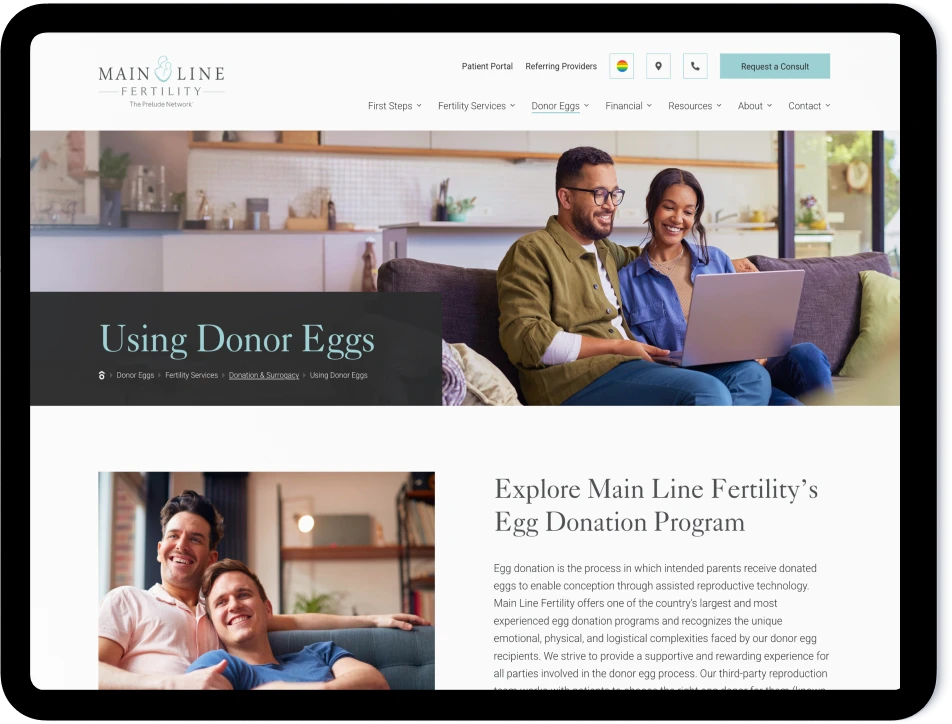 Main Line Fertility Portfolio Card Thumbnail