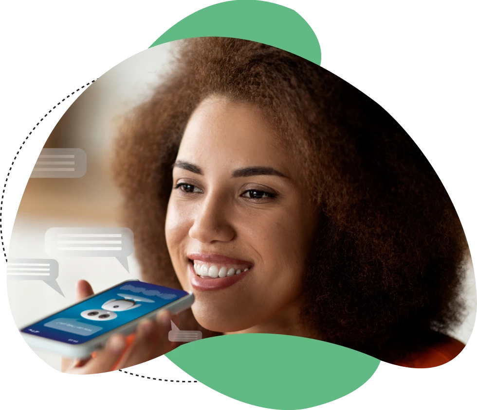 EvinceDev AI chatbot providing real-time conversational support on smartphone