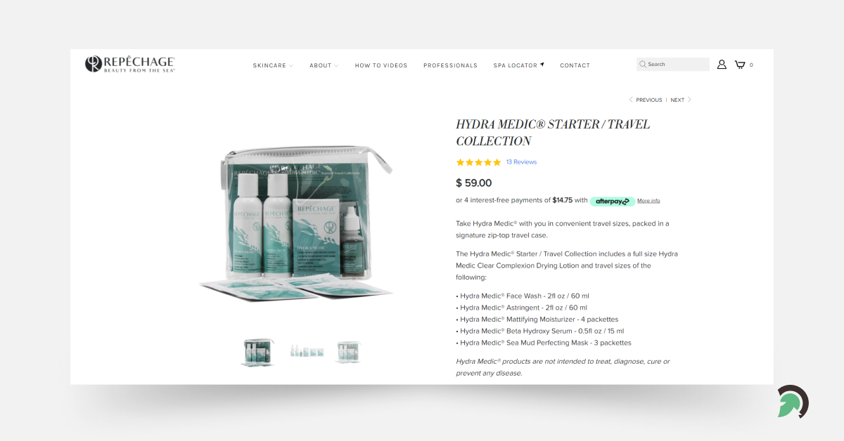 Shopify Website Design with Product Description