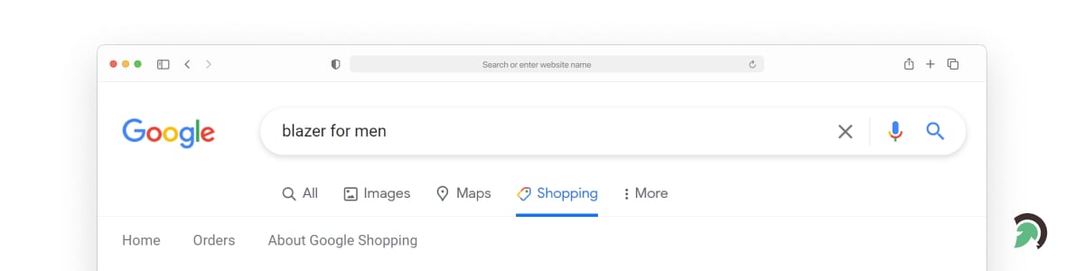 Google Shopping Tab