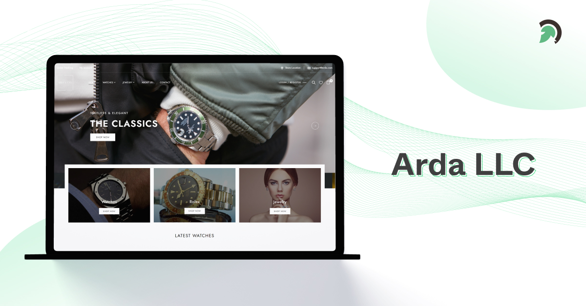 Arda LLC WordPress theme website development