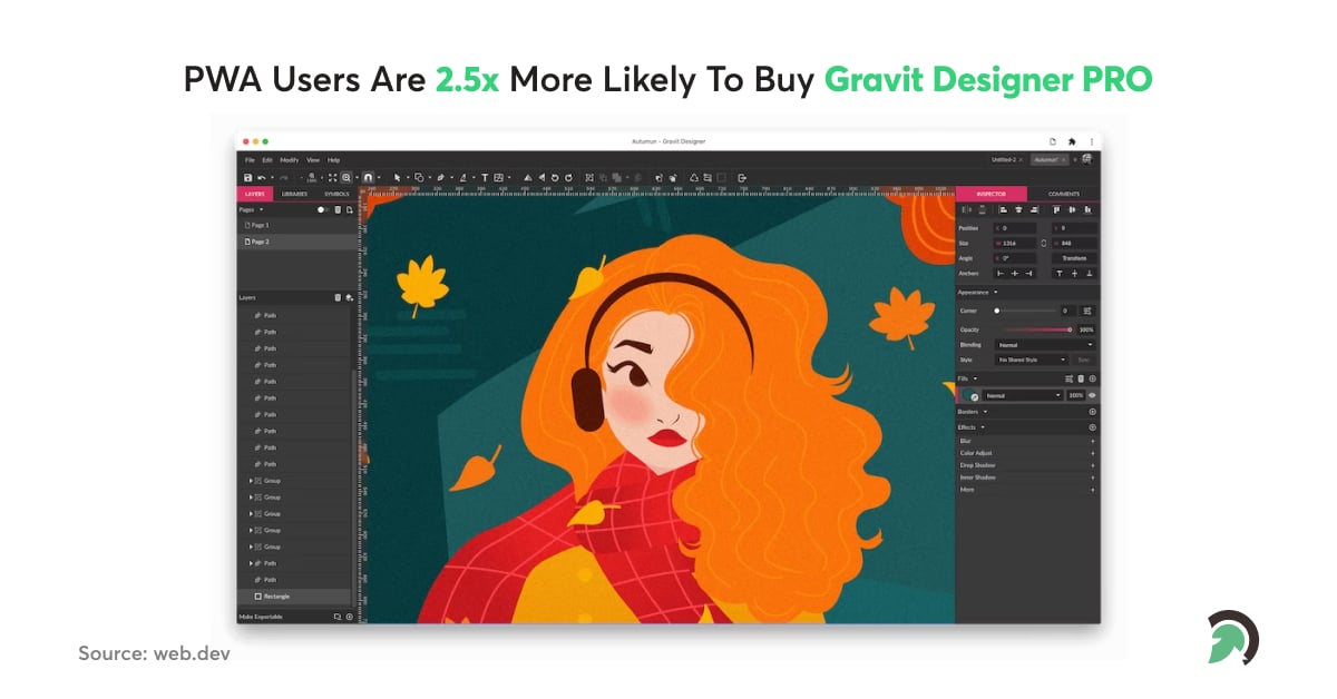 PWA Users Are 2.5x More Likely To Buy Gravit Designer PRO