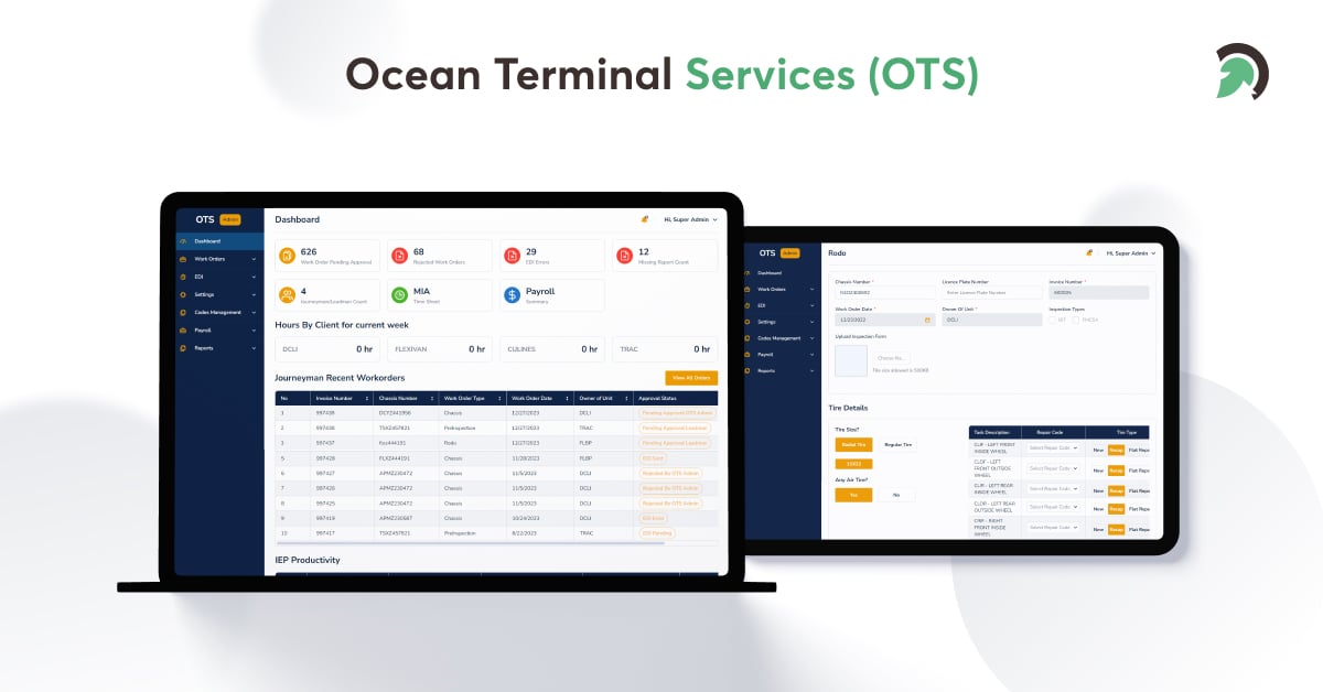 Ocean Terminal Services Port Chassis Management Platform