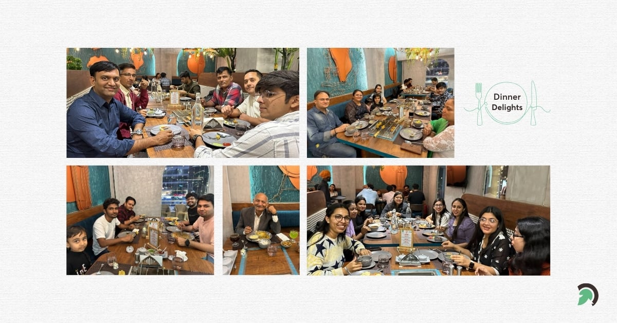 Family dinner celebration during the office inauguration event