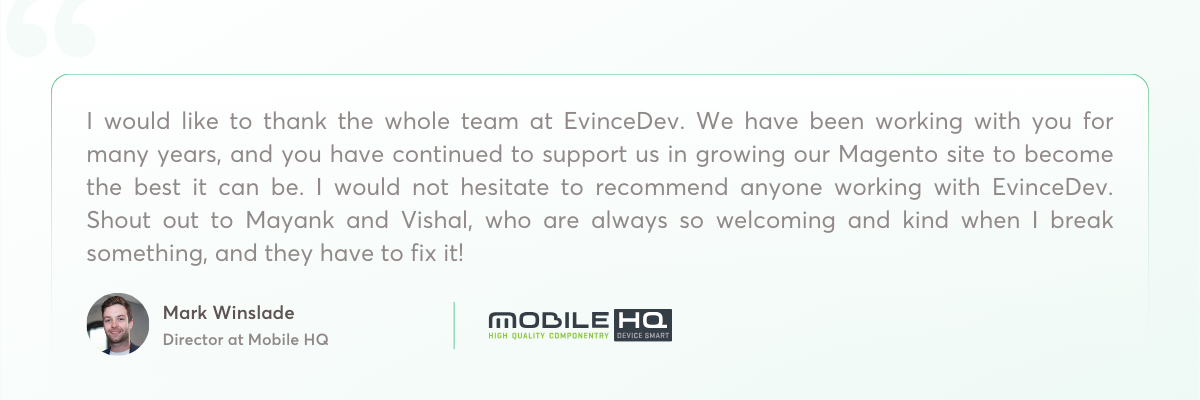 client testimonial mobile hq