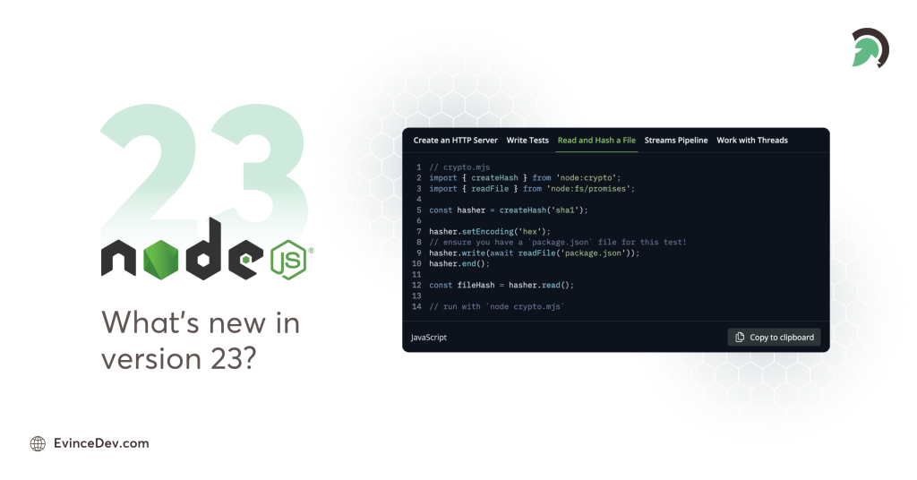 nodejs latest updates and features