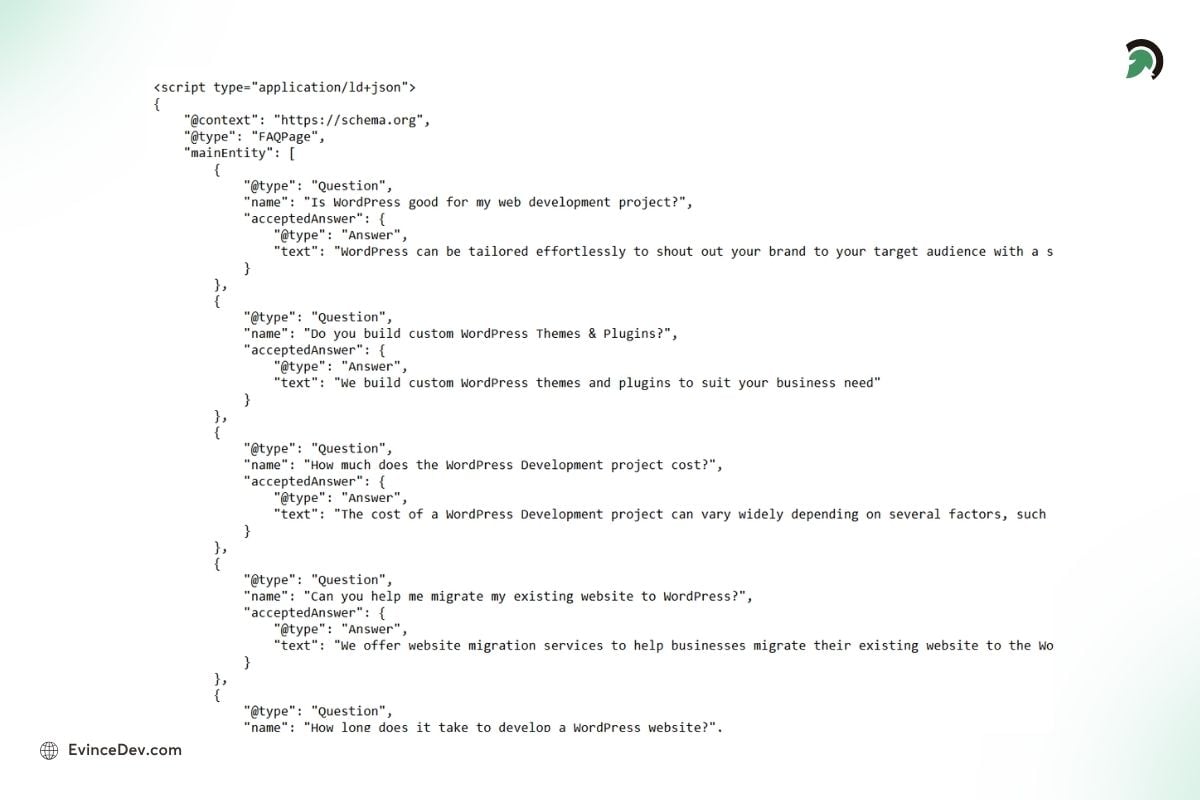 Example of FAQ Schema